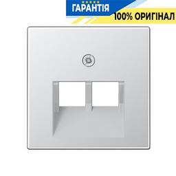Накладка для розетки подвійної UAE Jung Eco Profi EP569-2BFPLUAAL, алюміній