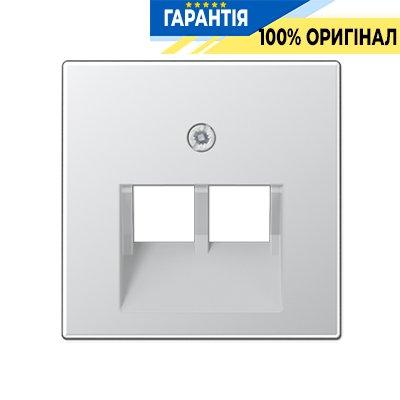 Накладка для розетки подвійної UAE Jung Eco Profi EP569-2BFPLUAAL, алюміній