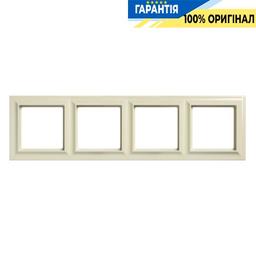 Рамка 4-постова Jung Eco Profi STANDART EPS484, слонова кістка