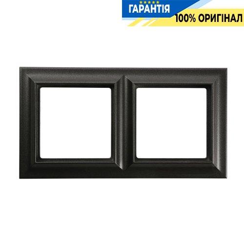 Рамка 2-постова Jung Eco Profi STANDART EPS482SWM, чорний матовий