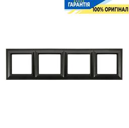 Рамка 4-постова Jung Eco Profi STANDART EPS484SWM, чорний матовий