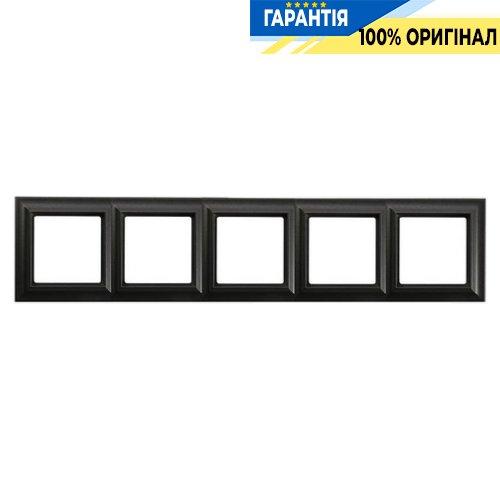 Рамка 5-постова Jung Eco Profi STANDART EPS485SWM, чорний матовий