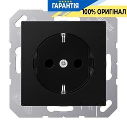 Розетка із з/к 230V/16A Jung Eco Profi EP1420SWM, матовий чорний