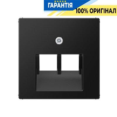 Накладка для розетки подвійної UAE Jung Eco Profi EP569-2BFPLUASWM, матовий чорний