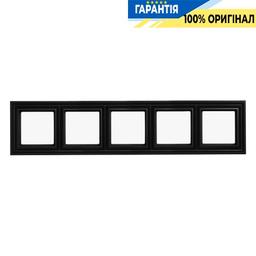 Рамка 5-постова Jung Eco Profi DECO EPD485SWM, чорний матовий.