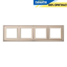 Рамка 4-постова Jung Eco Profi DECO EPD484CH, шампань