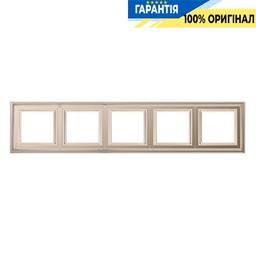 Рамка 5-постова Jung Eco Profi DECO EPD485CH, шампань