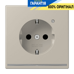 Розетка з заземленням, захисними шторками та підсвіткою JUNG ES1520-OLNW Edelstahl