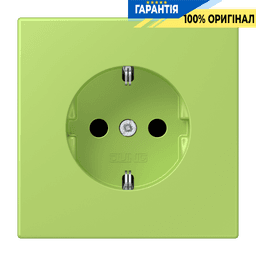 Розетка з заземленням 250V 16A з шторками та пружинним затиском JUNG LC1520KI221 vert clair (32052)