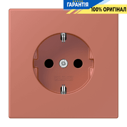 Розетка з заземленням 250V 16A з шторками та пружинним затиском JUNG LC1520KI236 terre sienne brique (32121)