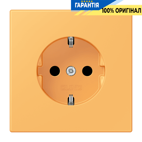 Розетка з заземленням 250V 16A з шторками та пружинним затиском JUNG LC1520KI254 ocre jaune clair