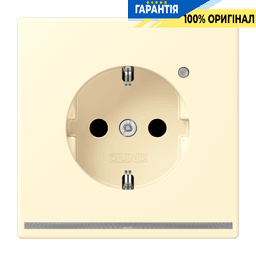 Розетка з заземленням з LED підсвіткою, пружинний затиск JUNG LC1520-OLNW201 blanc (32001)