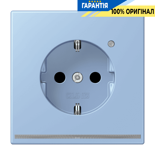 Розетка з заземленням з LED підсвіткою, пружинний затиск JUNG LC1520-OLNW207 outremer moyen (32021)
