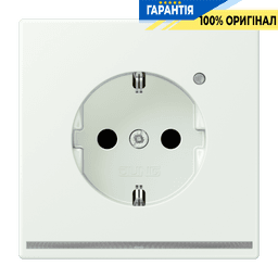 Розетка з заземленням з LED підсвіткою, пружинний затиск JUNG LC1520-OLNW210 outremer gris (32024)