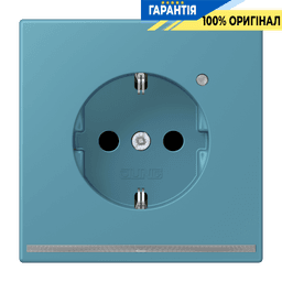 Розетка з заземленням з LED підсвіткою, пружинний затиск JUNG LC1520-OLNW212 céruléen vif (32031)