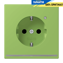 Розетка з заземленням з LED підсвіткою, пружинний затиск JUNG LC1520-OLNW220 vert 31 (32051)