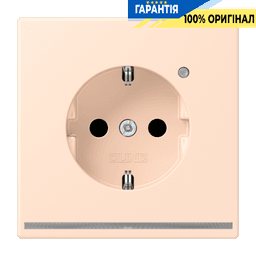 Розетка з заземленням з LED підсвіткою, пружинний затиск JUNG LC1520-OLNW228 rose pâle (32091)