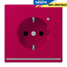 Розетка з заземленням з LED підсвіткою, пружинний затиск JUNG LC1520-OLNW230 rouge rubia (32101)