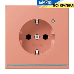 Розетка з заземленням з LED підсвіткою, пружинний затиск JUNG LC1520-OLNW233 l’ocre rouge moyen (32111)