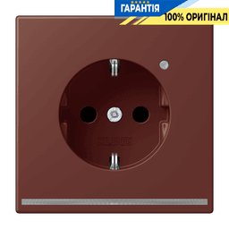 Розетка з заземленням та LED підсвіткою, пружинний затиск JUNG LC1520-OLNW235 terre sienne brûlée 31 (32120)