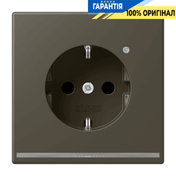 Розетка з заземленням з LED підсвіткою, пружинний затиск JUNG LC1520-OLNW241 ombre naturelle 31 (32140)