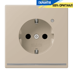 Розетка з заземленням з LED підсвіткою, пружинний затиск JUNG LC1520-OLNW243 ombre naturelle claire (32142)