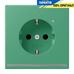 Розетка з заземленням з LED підсвіткою, пружинний затиск JUNG LC1520-OLNW250 vert 59 (4320G)