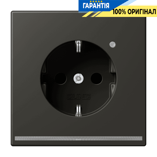 Розетка з заземленням та LED підсвіткою, пружинний зажим JUNG LC1520-OLNW259 ombre naturelle 59