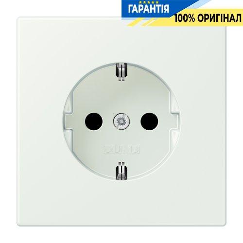 Розетка з заземленням 250V 16A зі шторками гвинтовий затиск JUNG LC1521KI210 outremer gris