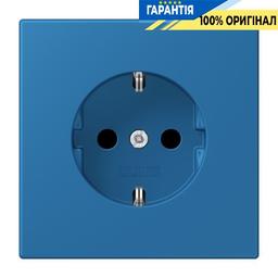 Розетка із заземленням 250V 16A із захисними шторками та гвинтовими затискачами JUNG LC1521KI211 bleu céruléen 31 (32030)