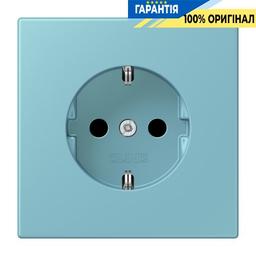Розетка з заземленням 250V 16A з шторками гвинтовий затиск JUNG LC1521KI213 céruléen moyen (32032)