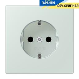 Розетка з заземленням 250V 16A зі шторками гвинтовий затиск JUNG LC1521KI215 céruléen pâle (32034)