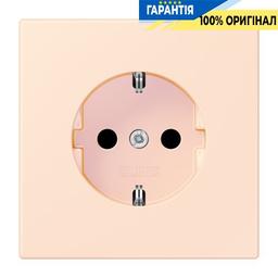 Розетка з заземленням 250V 16A зі шторками гвинтовий затиск JUNG LC1521KI226 оранжевий pâle (32082)