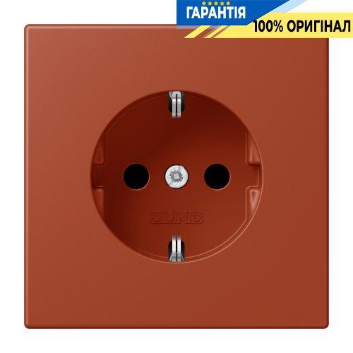 Розетка з заземленням 250V 16A зі шторками гвинтовий затиск JUNG LC1521KI232 l'ocre rouge