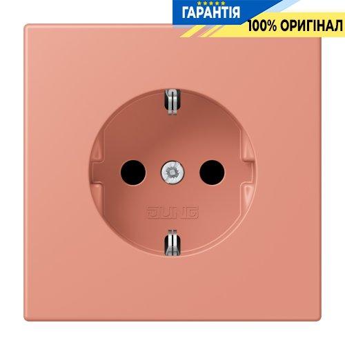 Розетка з заземленням 250V 16A зі шторками гвинтовий затиск JUNG LC1521KI233 l’ocre rouge moyen