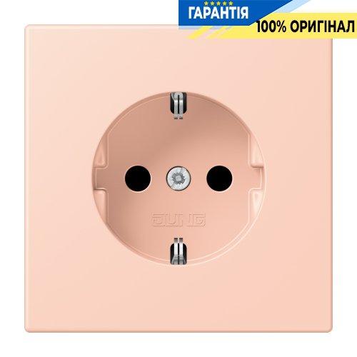 Розетка з заземленням 250V 16A зі шторками гвинтовий затиск JUNG LC1521KI234 l’ocre rouge clair (32112)