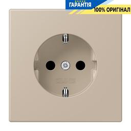 Розетка з заземленням 250V 16A зі шторками гвинтовий затиск JUNG LC1521KI243 ombre naturelle claire