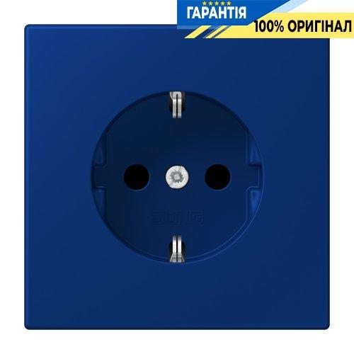 Розетка з заземленням 250V 16A зі шторками гвинтовий затиск JUNG LC1521KI261 bleu outremer foncé