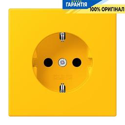 Розетка з заземленням 250V 16A з шторками та гвинтовим затиском JUNG LC1521KI263 le jaune vif