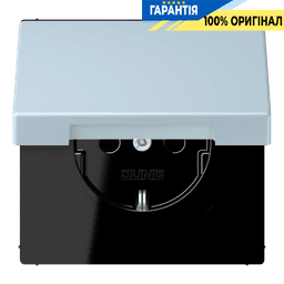 Розетка з заземленням 250V 16A з кришкою та пружинним затиском JUNG LC1520BFKL208 outremer clair (32022)