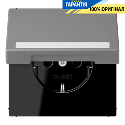 Розетка з заземленням 250V 16A з кришкою, шторками та пружинним затиском JUNG LC1520BFNAKL203 gris 31 (32011)
