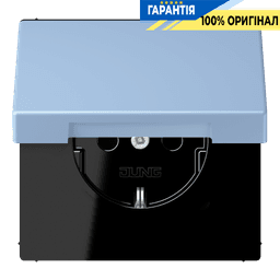 Розетка з заземленням 250V 16A з кришкою та шторками гвинтовий затиск JUNG LC1521BFKIKL207 outremer moyen (32021)