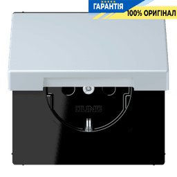 Розетка з заземленням 250V 16A з кришкою та шторками гвинтовий затиск JUNG LC1521BFKIKL209 outremer pâle (32023)