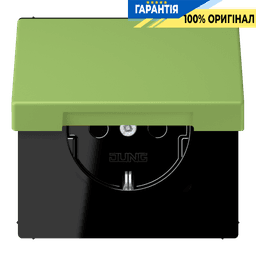 Розетка з заземленням 250V 16A з кришкою та шторками гвинтовий затиск JUNG LC1521BFKIKL220 vert 31 (32051)