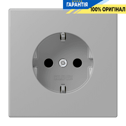 Розетка з заземленням 250V 16A з пружинним затискачем JUNG LC1520204 gris moyen (32012)