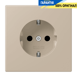 Розетка з заземленням 250V 16A з пружинним затиском JUNG LC1520243 ombre naturelle claire
