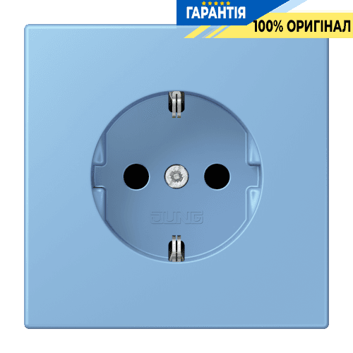 Розетка з заземленням 250В 16А з пружинним затиском JUNG LC1520256 bleu céruléen 59