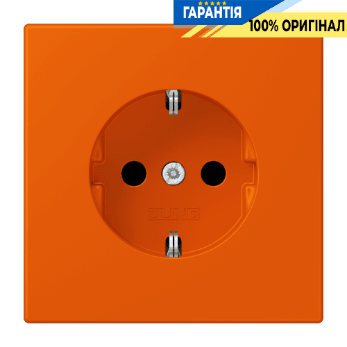 Розетка з заземленням 250V 16A з пружинним затиском JUNG LC1520260 помаранчева vif (4320S)