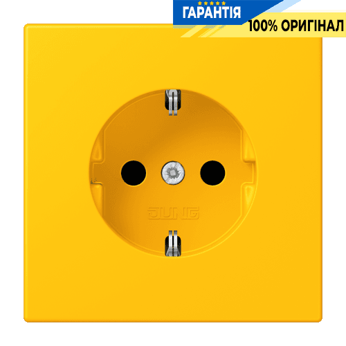 Розетка з заземленням 250V 16A з пружинним затиском JUNG LC1520263 le jaune vif