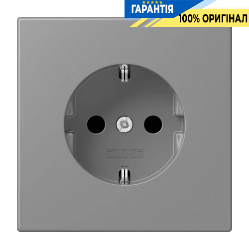 Розетка з заземленням 250V 16A гвинтовий затиск JUNG LC1521203 gris 31 (32011)